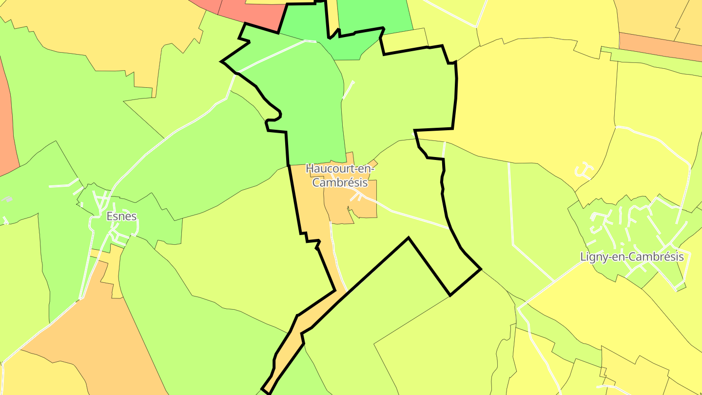 Carte des prix de l'immobilier Haucourt-en-Cambrésis