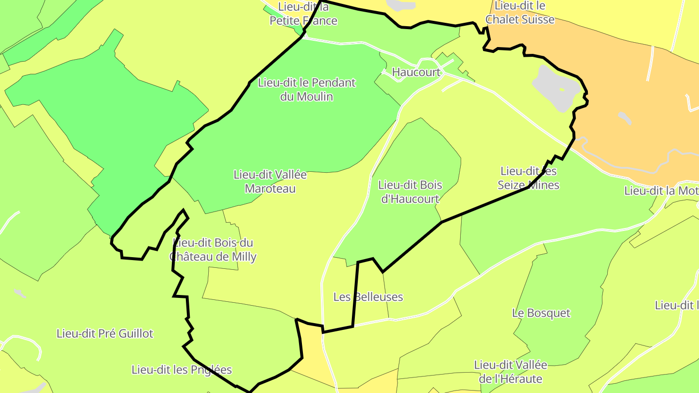 Carte des prix de l'immobilier Haucourt