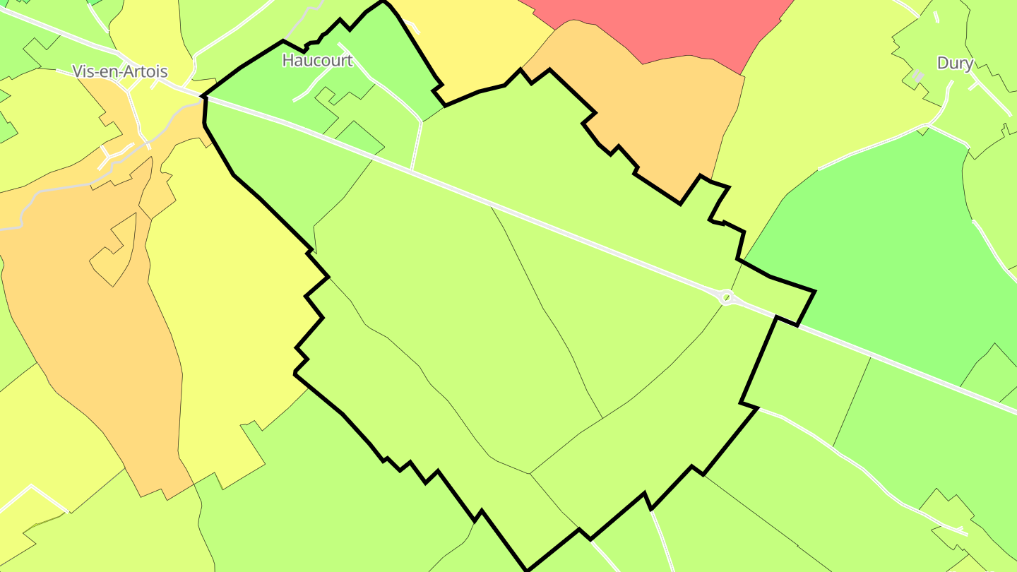 Carte des prix de l'immobilier Haucourt