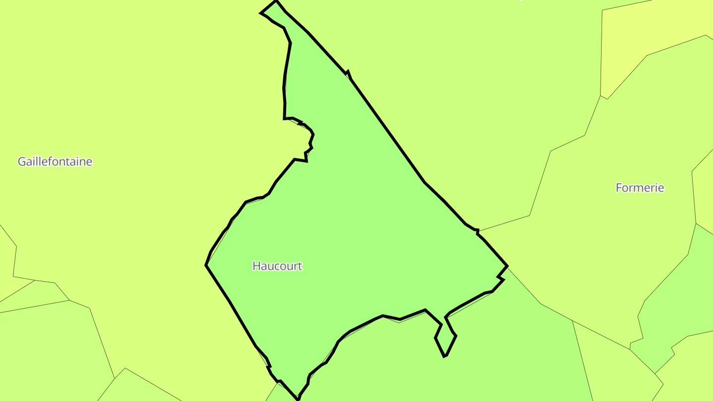 Carte des prix de l'immobilier Haucourt