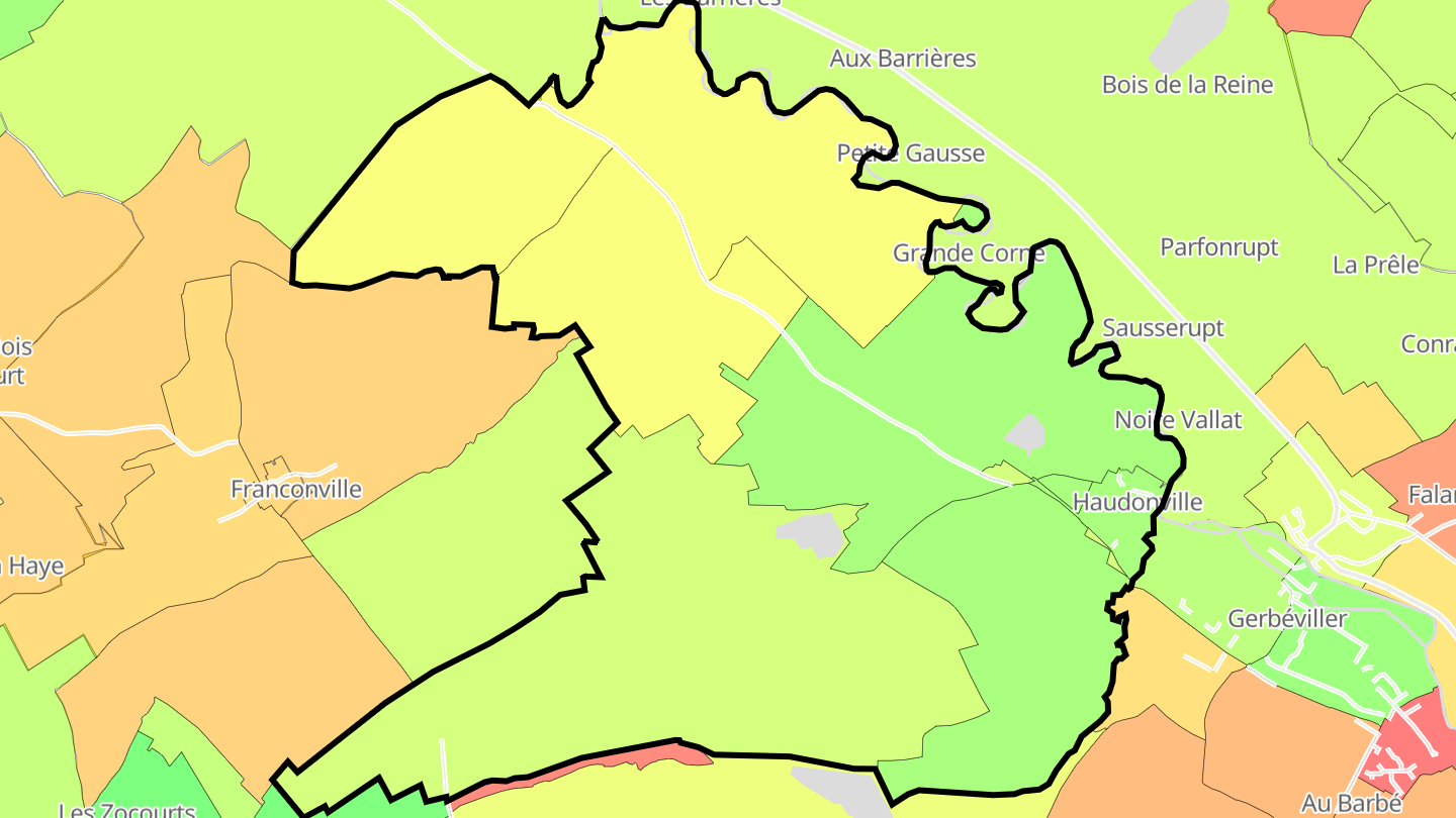 Carte des prix de l'immobilier Haudonville