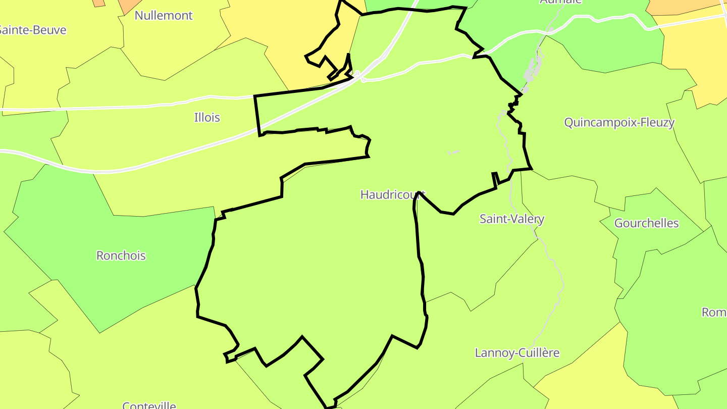 Carte des prix de l'immobilier Haudricourt
