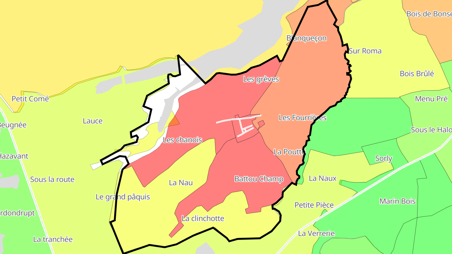 Carte des prix de l'immobilier Haumont-lès-Lachaussée