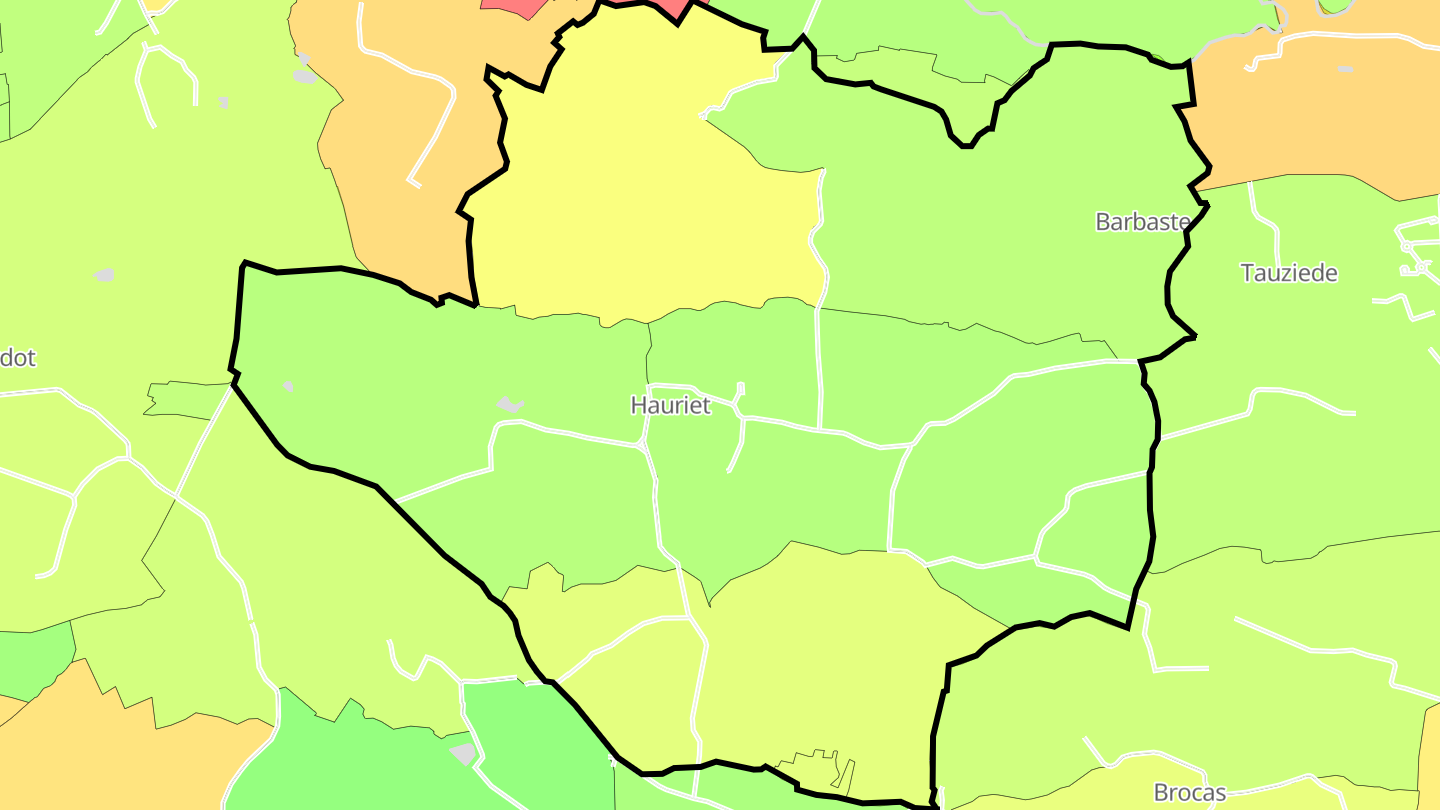 Carte des prix de l'immobilier Hauriet