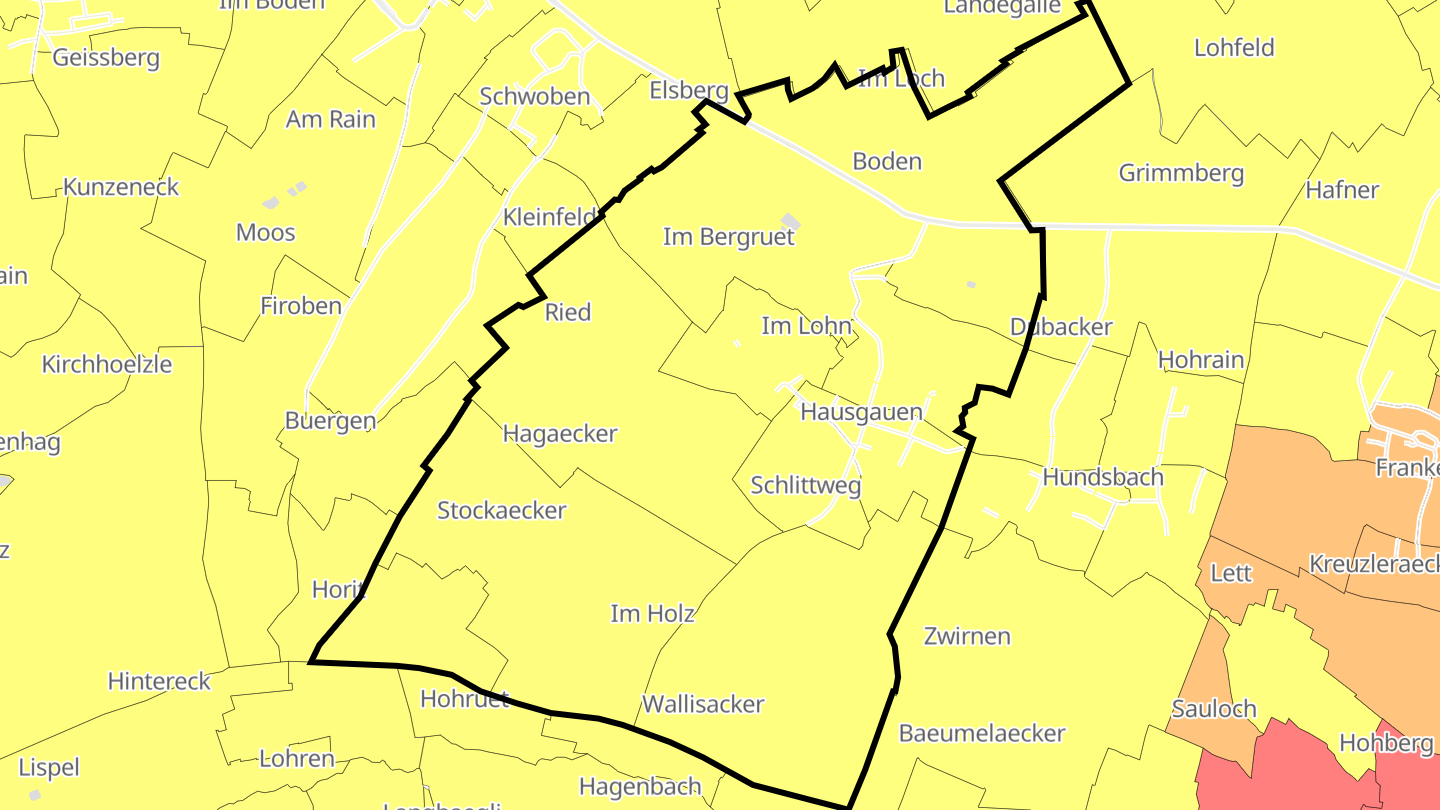 Carte des prix de l'immobilier Hausgauen