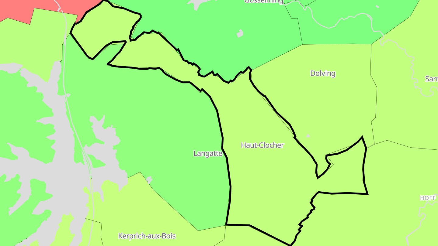 Carte des prix de l'immobilier Haut-Clocher