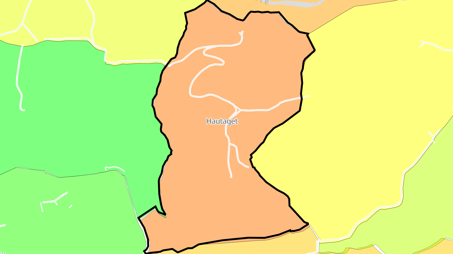 Carte des prix de l'immobilier Hautaget