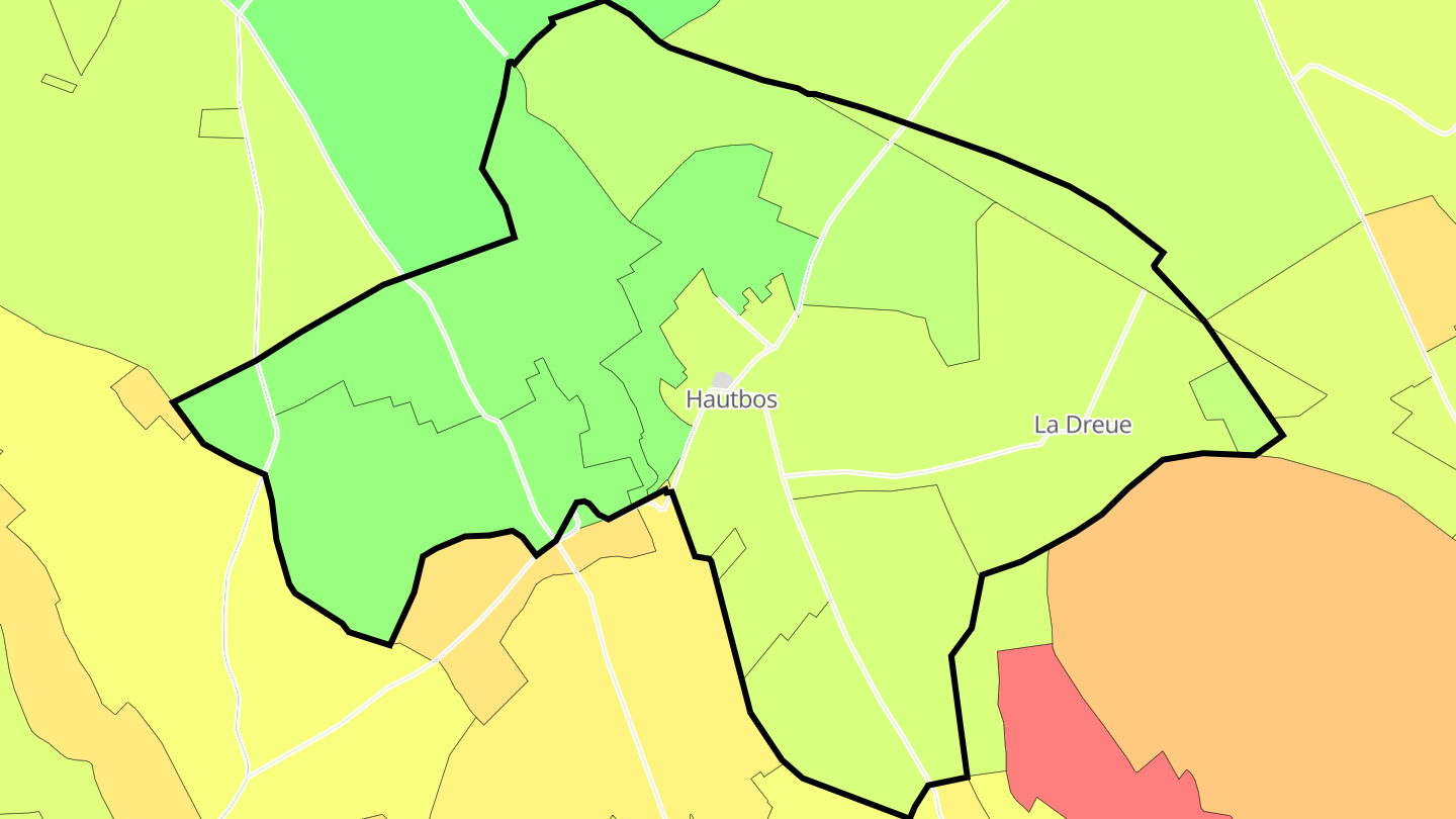 Carte des prix de l'immobilier Hautbos