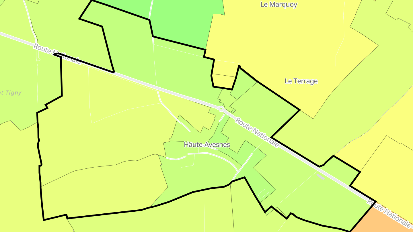 Carte des prix de l'immobilier Haute-Avesnes