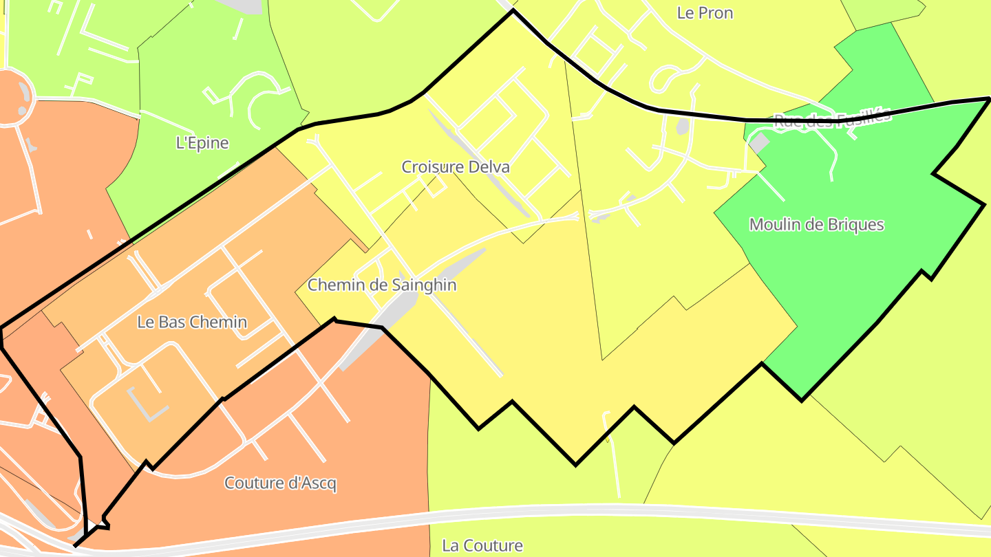 Carte des prix de l'immobilier Haute-Borne