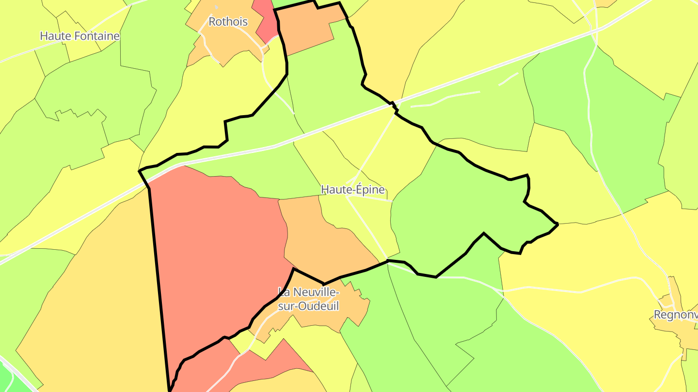 Carte des prix de l'immobilier Haute-Épine