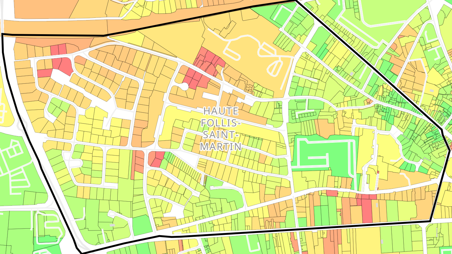 Carte des prix de l'immobilier Haute Follis-Saint-Martin