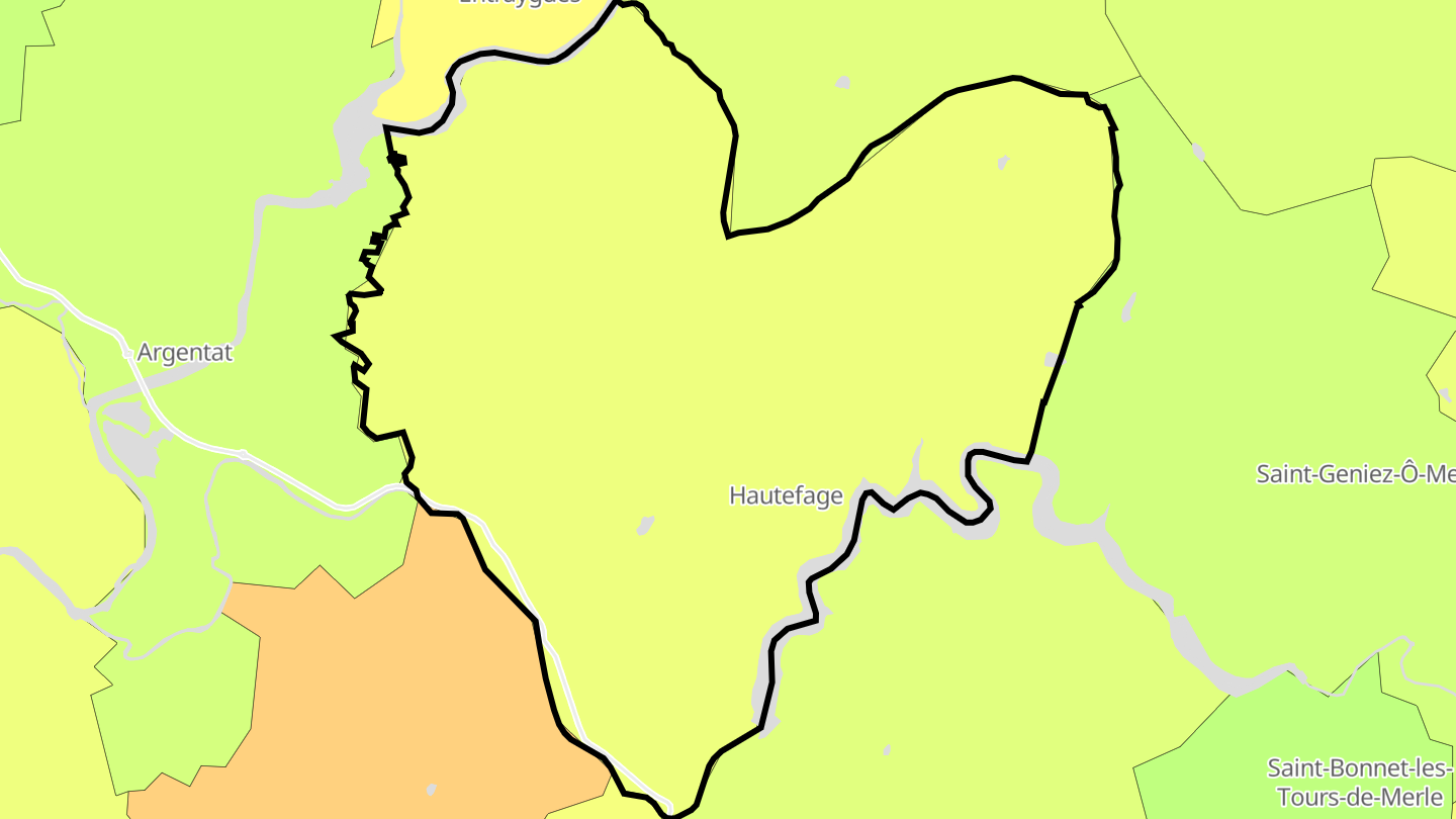 Carte des prix de l'immobilier Hautefage