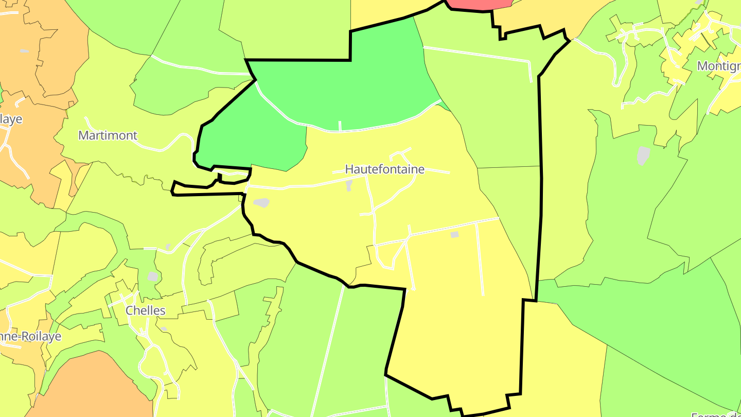 Carte des prix de l'immobilier Hautefontaine