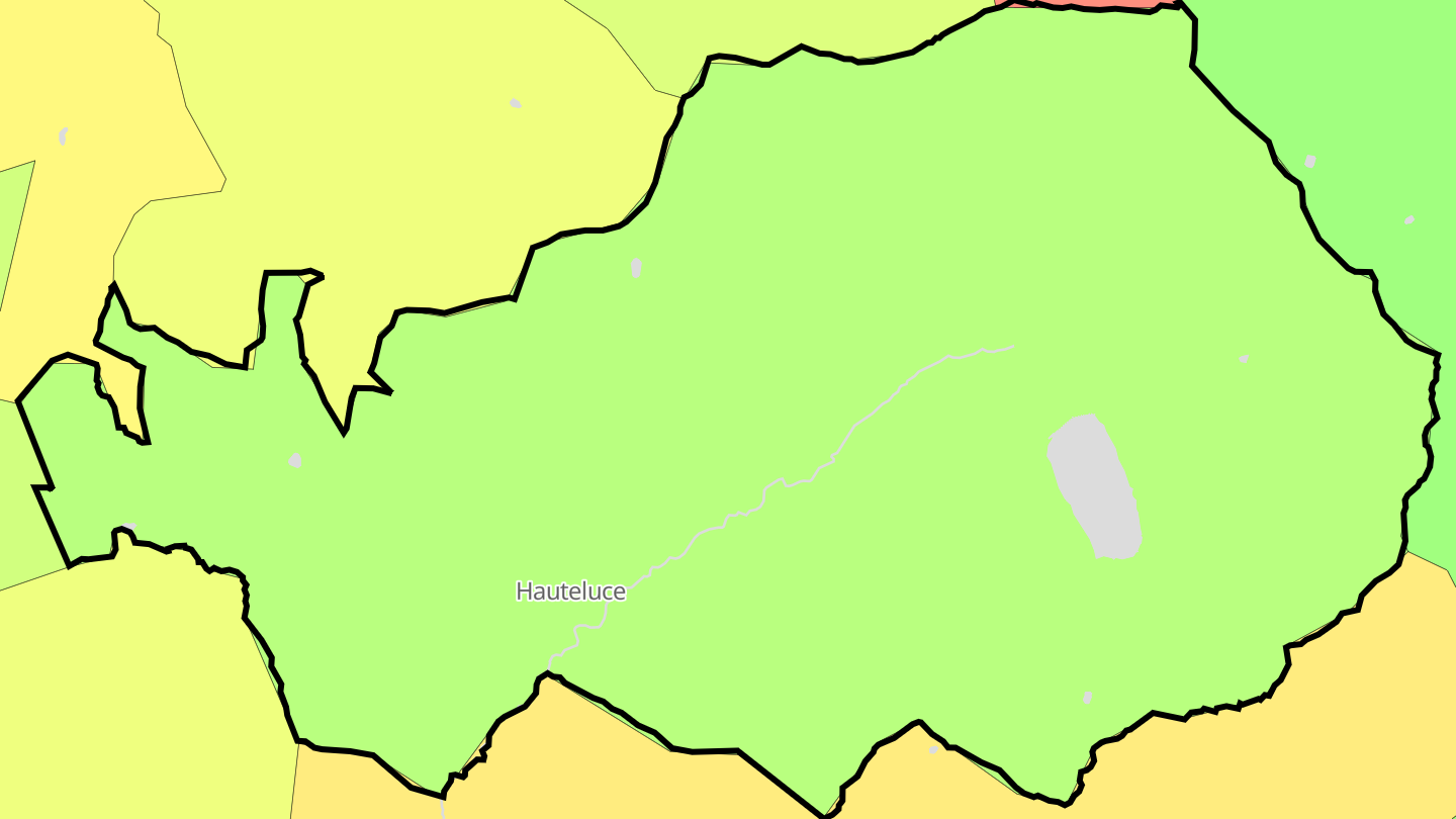 Carte des prix de l'immobilier Hauteluce