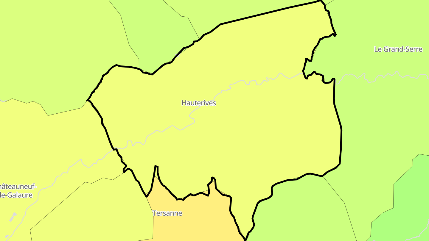 Carte des prix de l'immobilier Hauterives