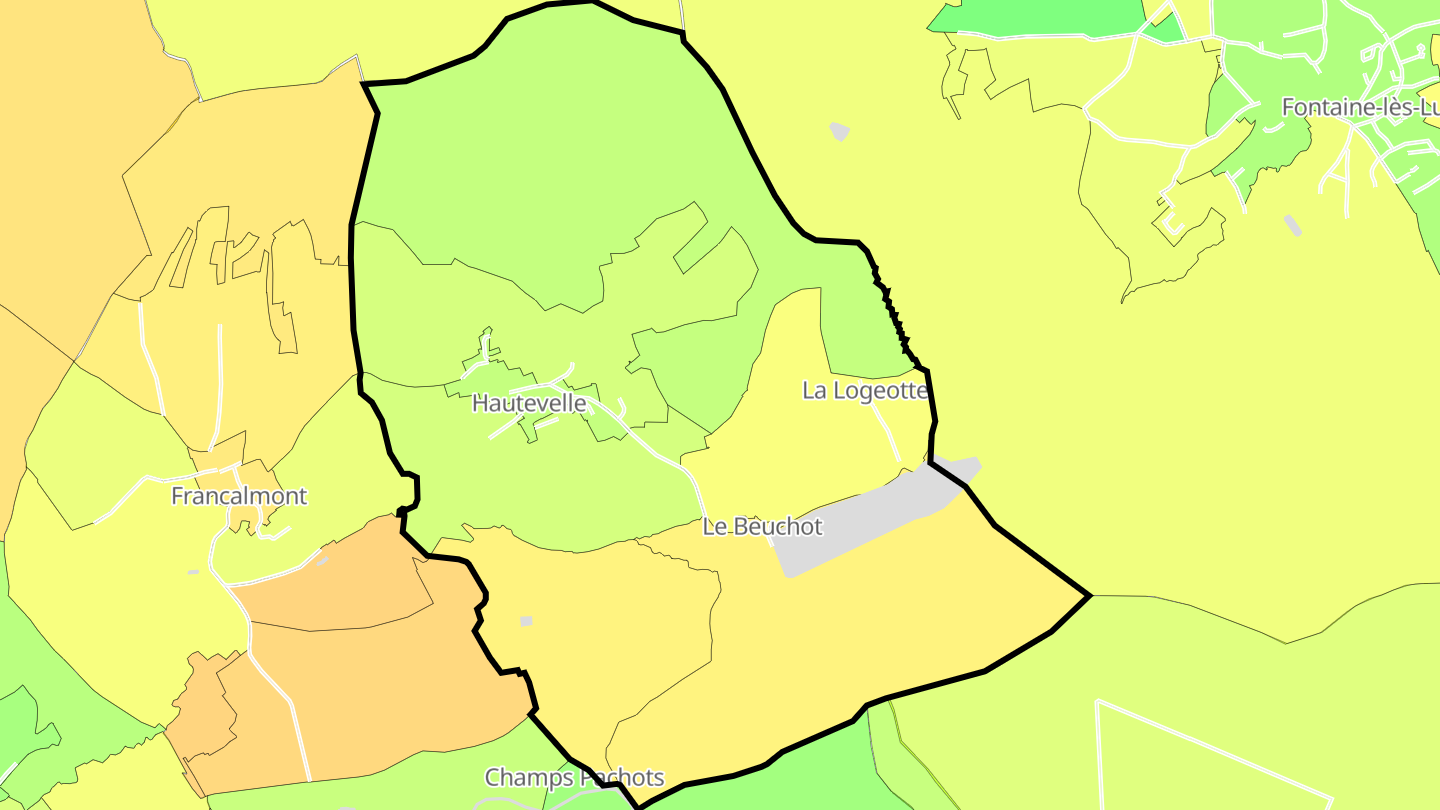 Carte des prix de l'immobilier Hautevelle