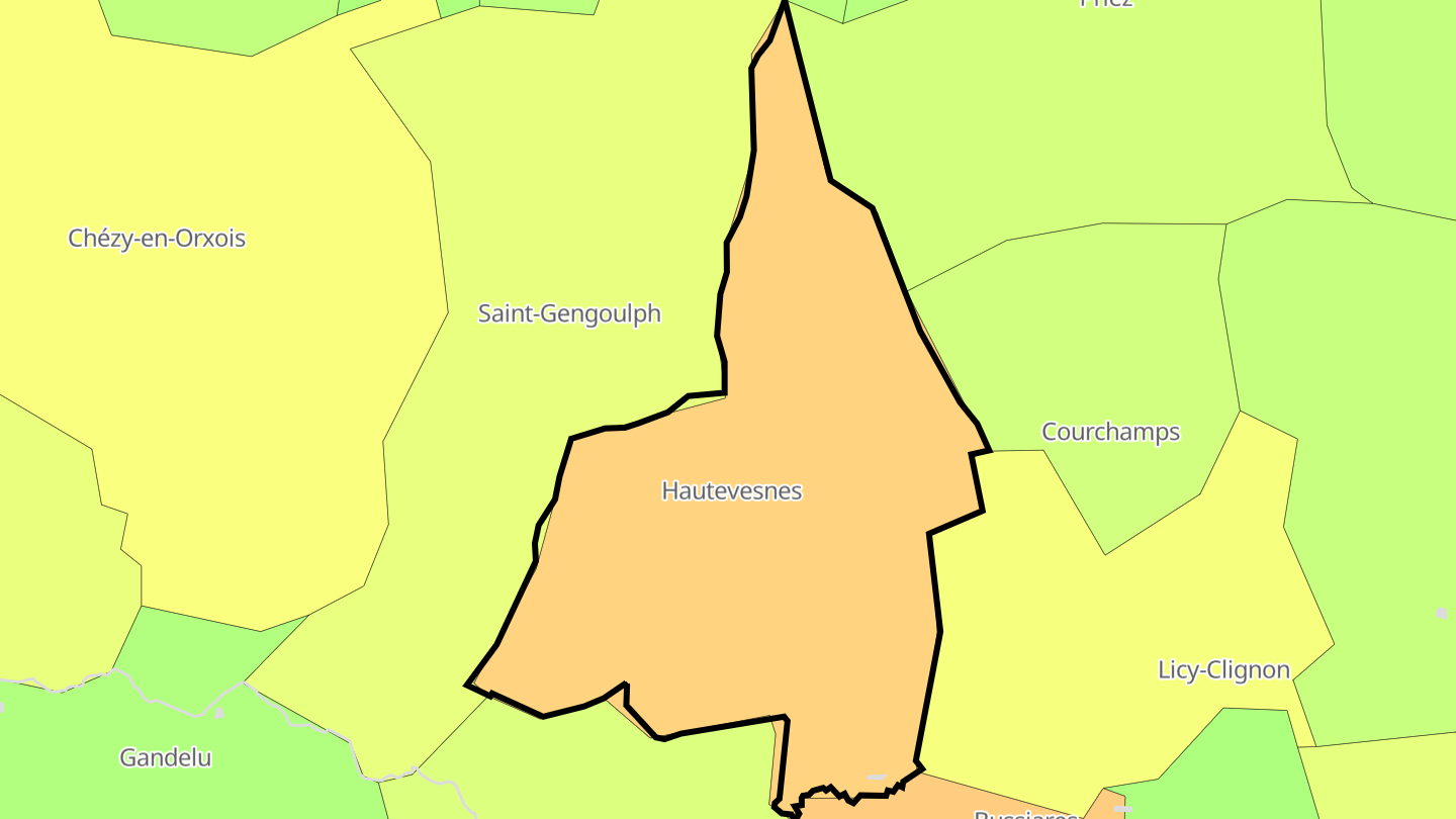 Carte des prix de l'immobilier Hautevesnes