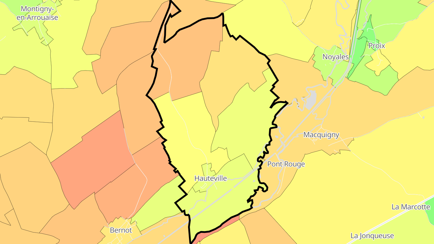 Carte des prix de l'immobilier Hauteville
