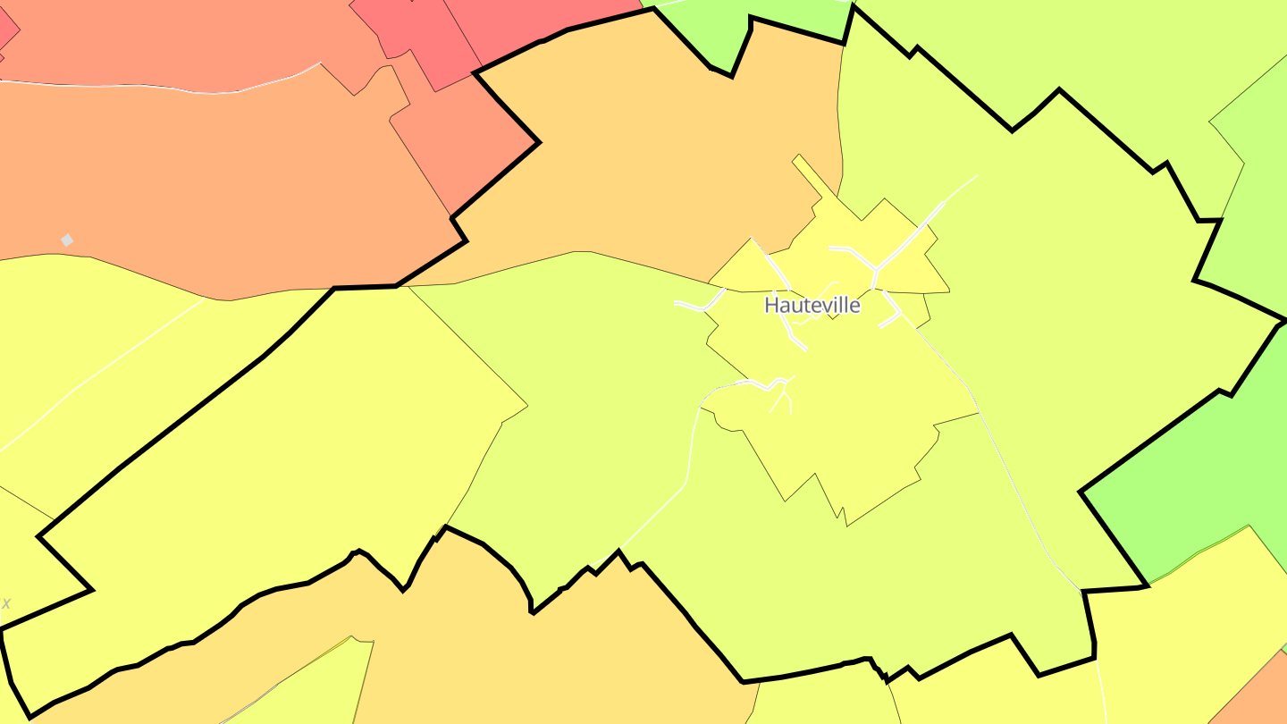 Carte des prix de l'immobilier Hauteville
