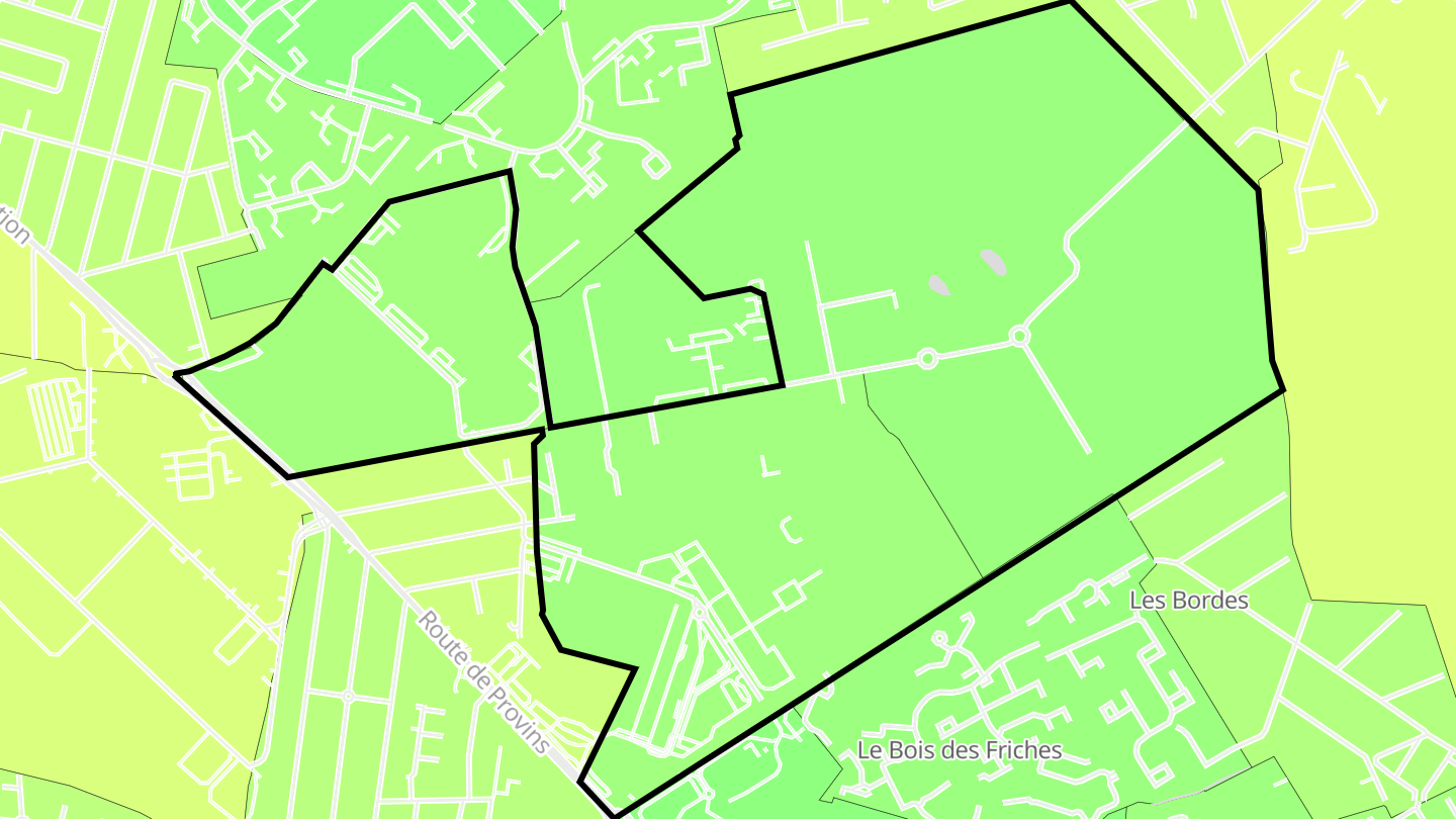 Carte des prix de l'immobilier Hauts de Chennevières - Les Bordes