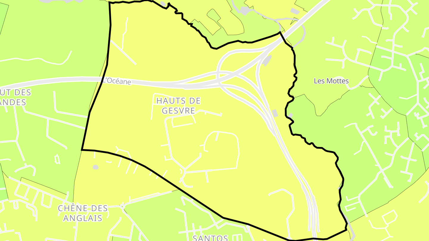 Carte des prix de l'immobilier Hauts de Gesvre