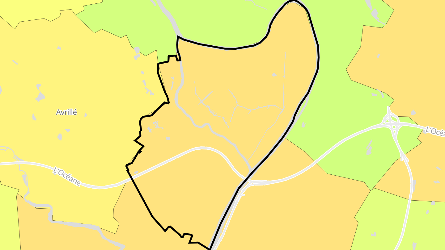 Carte des prix de l'immobilier Hauts de Saint-Aubin