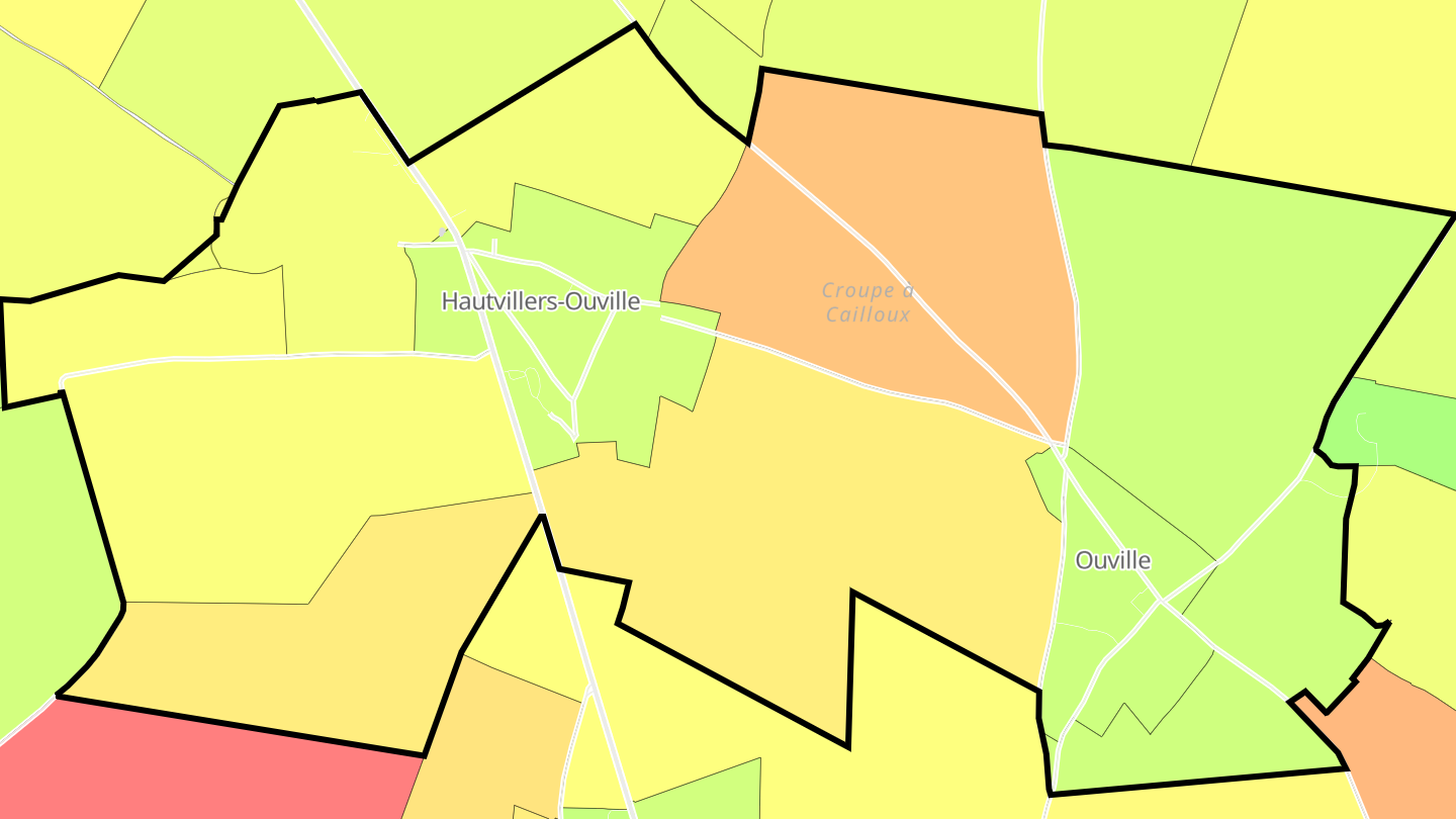 Carte des prix de l'immobilier Hautvillers-Ouville