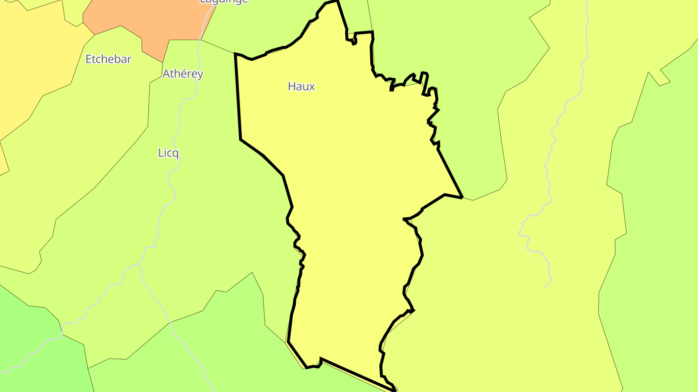 Carte des prix de l'immobilier Haux