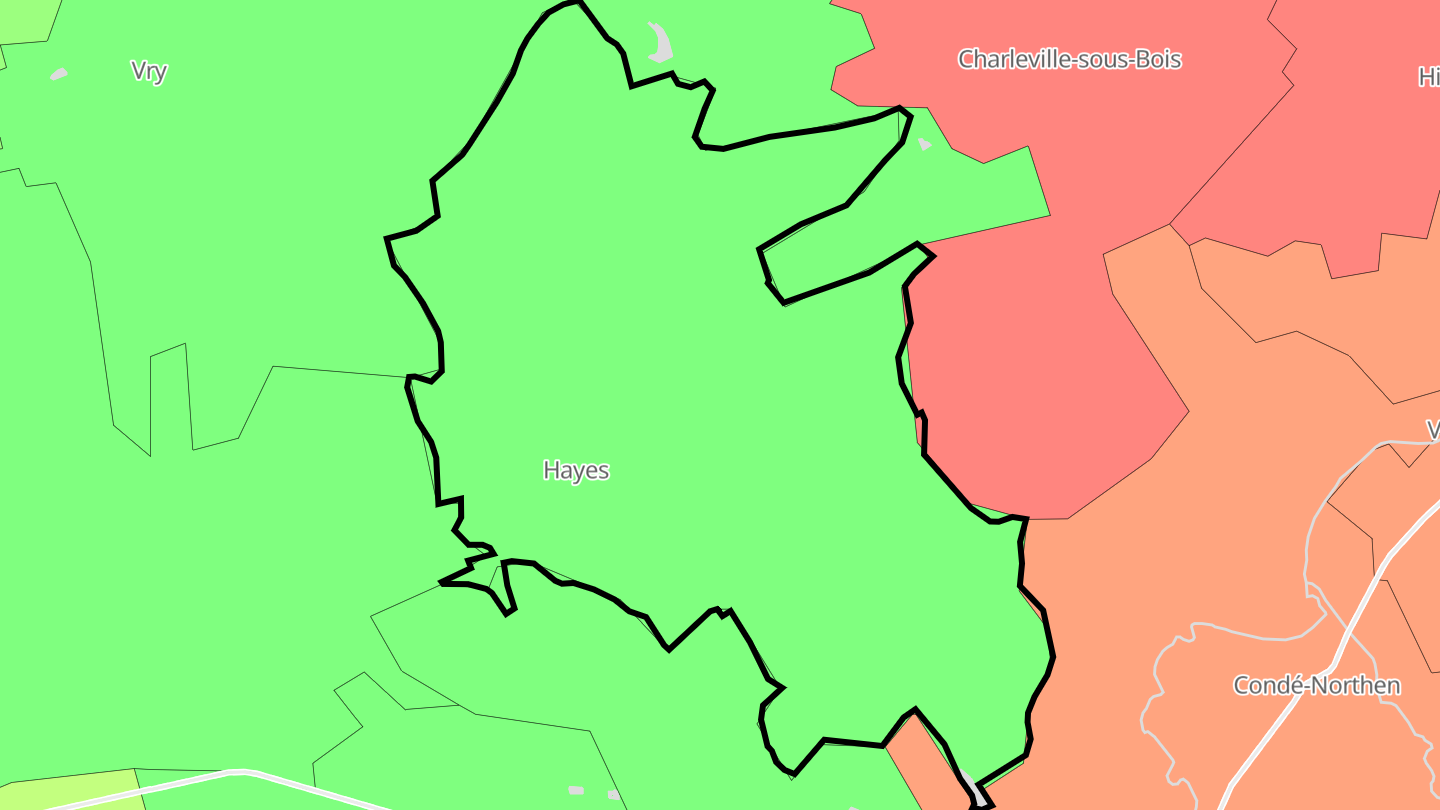 Carte des prix de l'immobilier Hayes