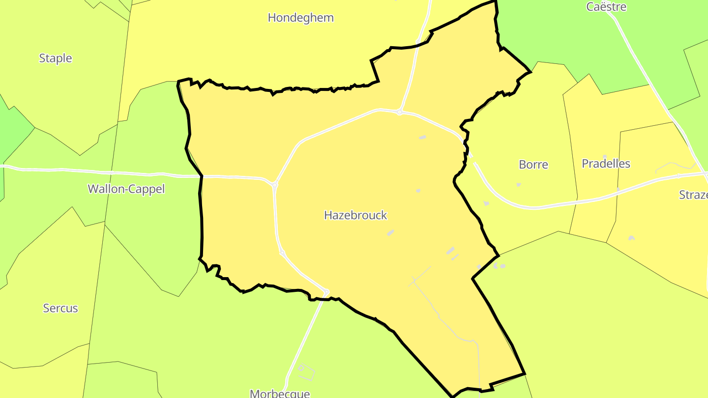 Carte des prix de l'immobilier Hazebrouck