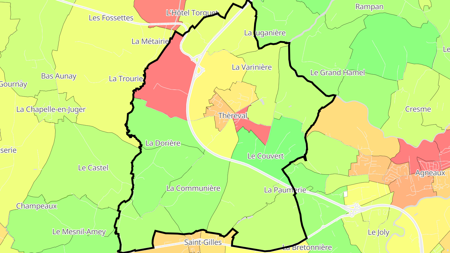 Carte des prix de l'immobilier Hébécrevon
