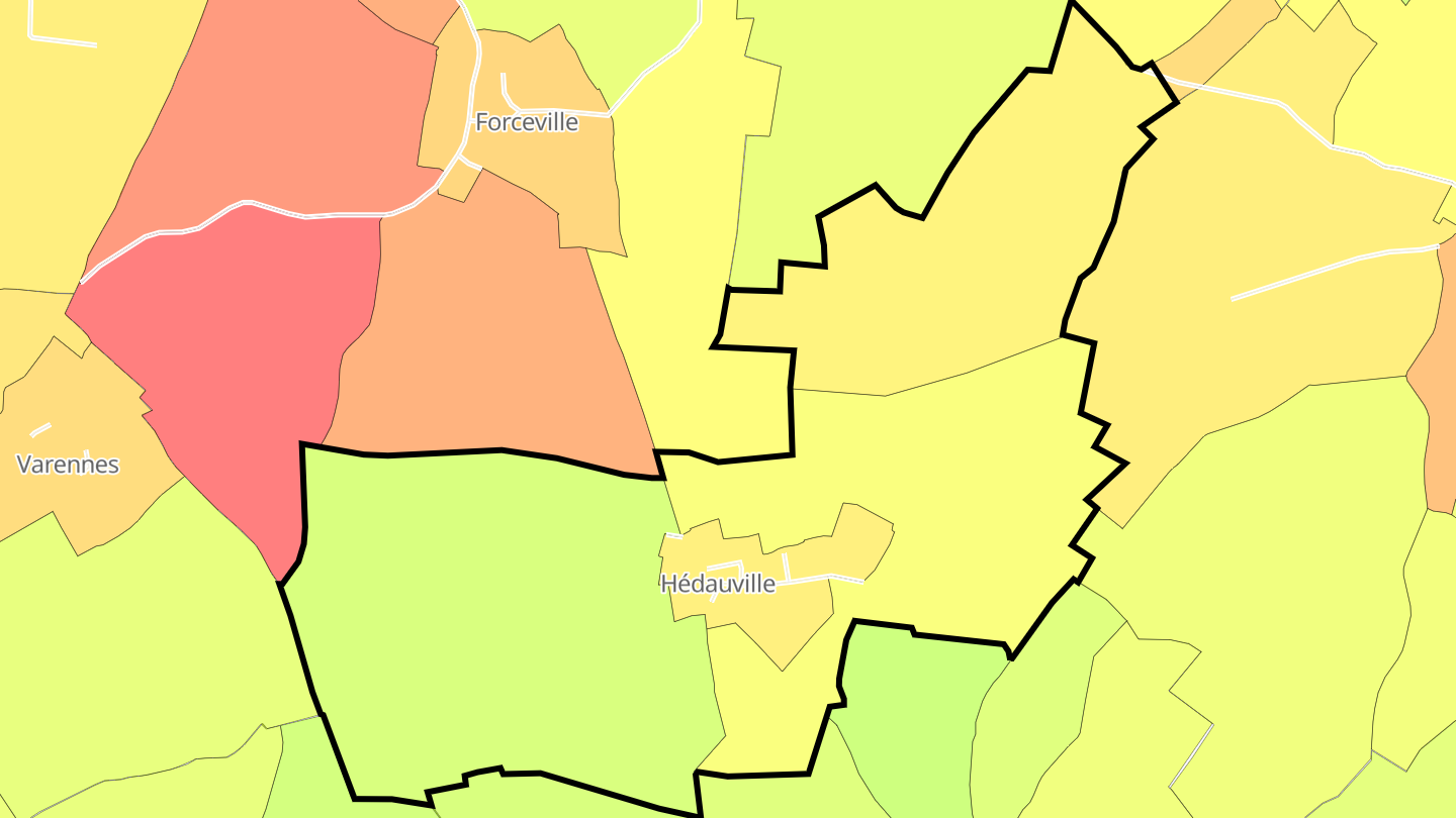 Carte des prix de l'immobilier Hédauville