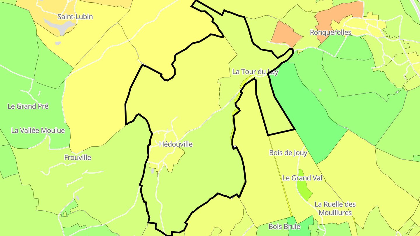 Carte des prix de l'immobilier Hédouville