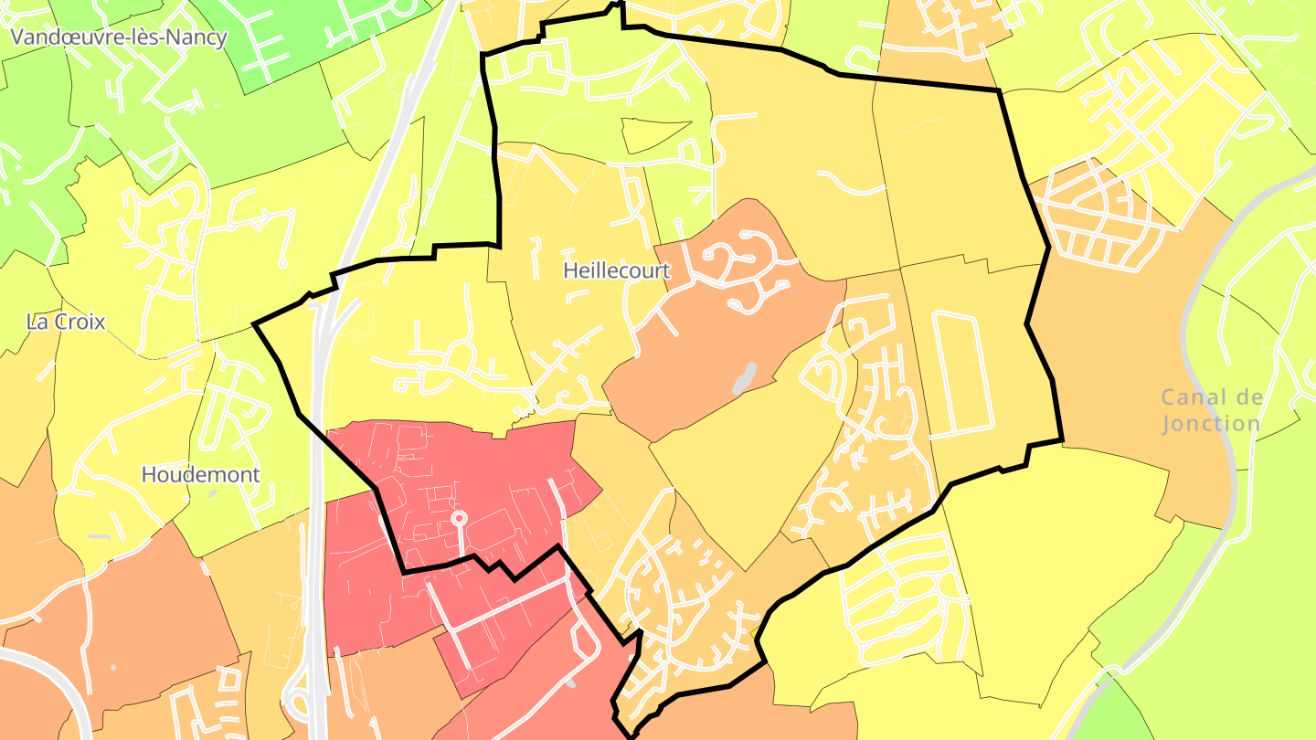 Carte des prix de l'immobilier Heillecourt