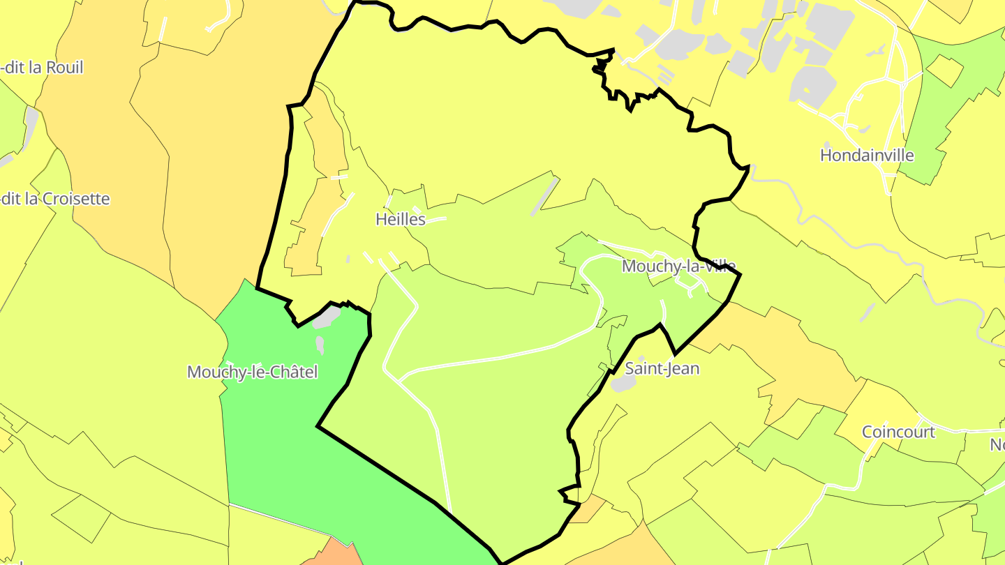 Carte des prix de l'immobilier Heilles