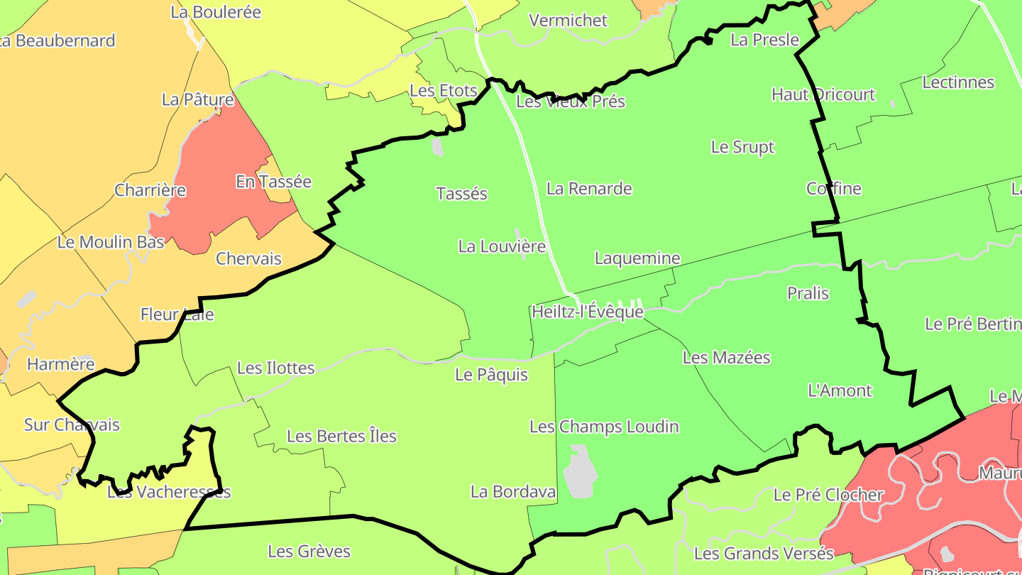 Carte des prix de l'immobilier Heiltz-l'Évêque