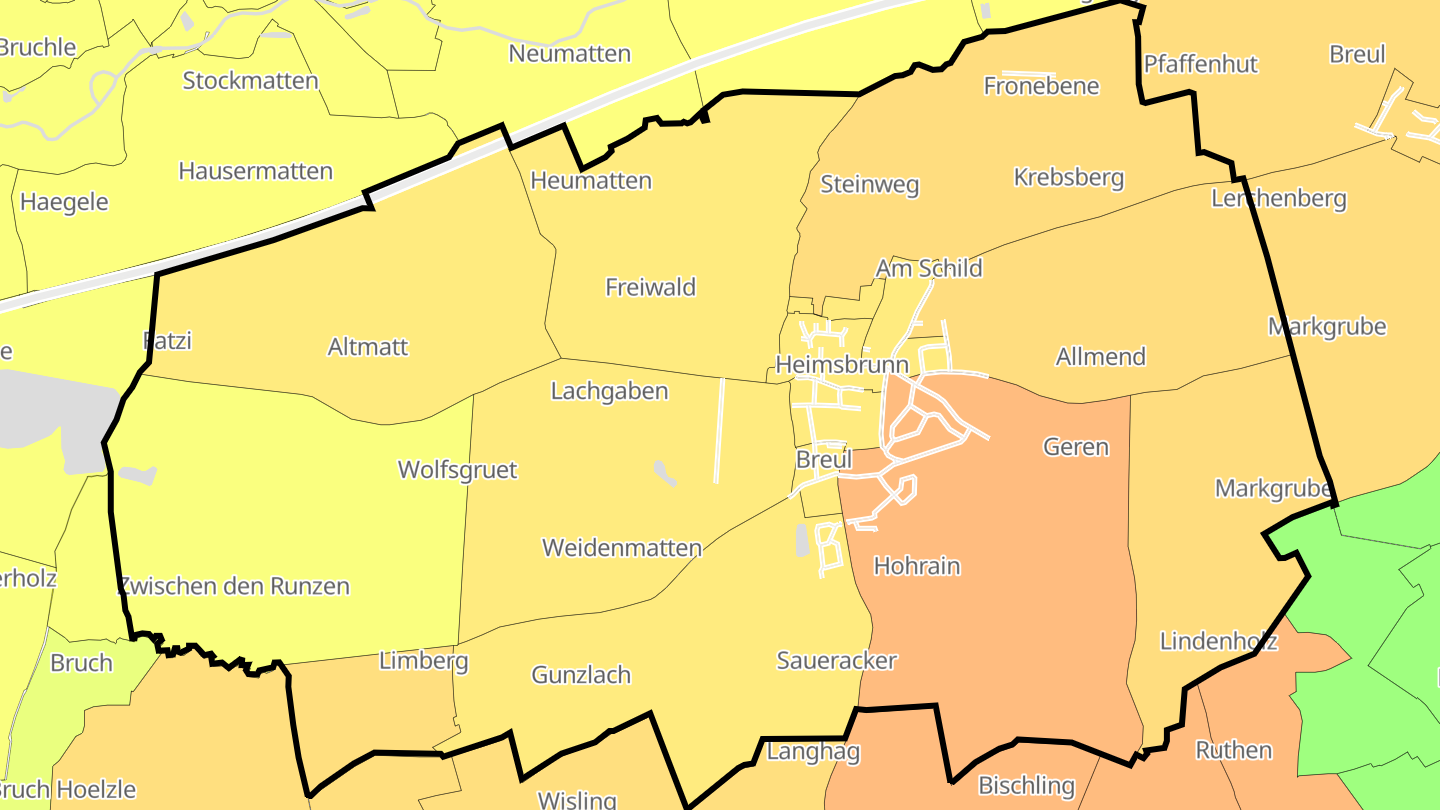 Carte des prix de l'immobilier Heimsbrunn