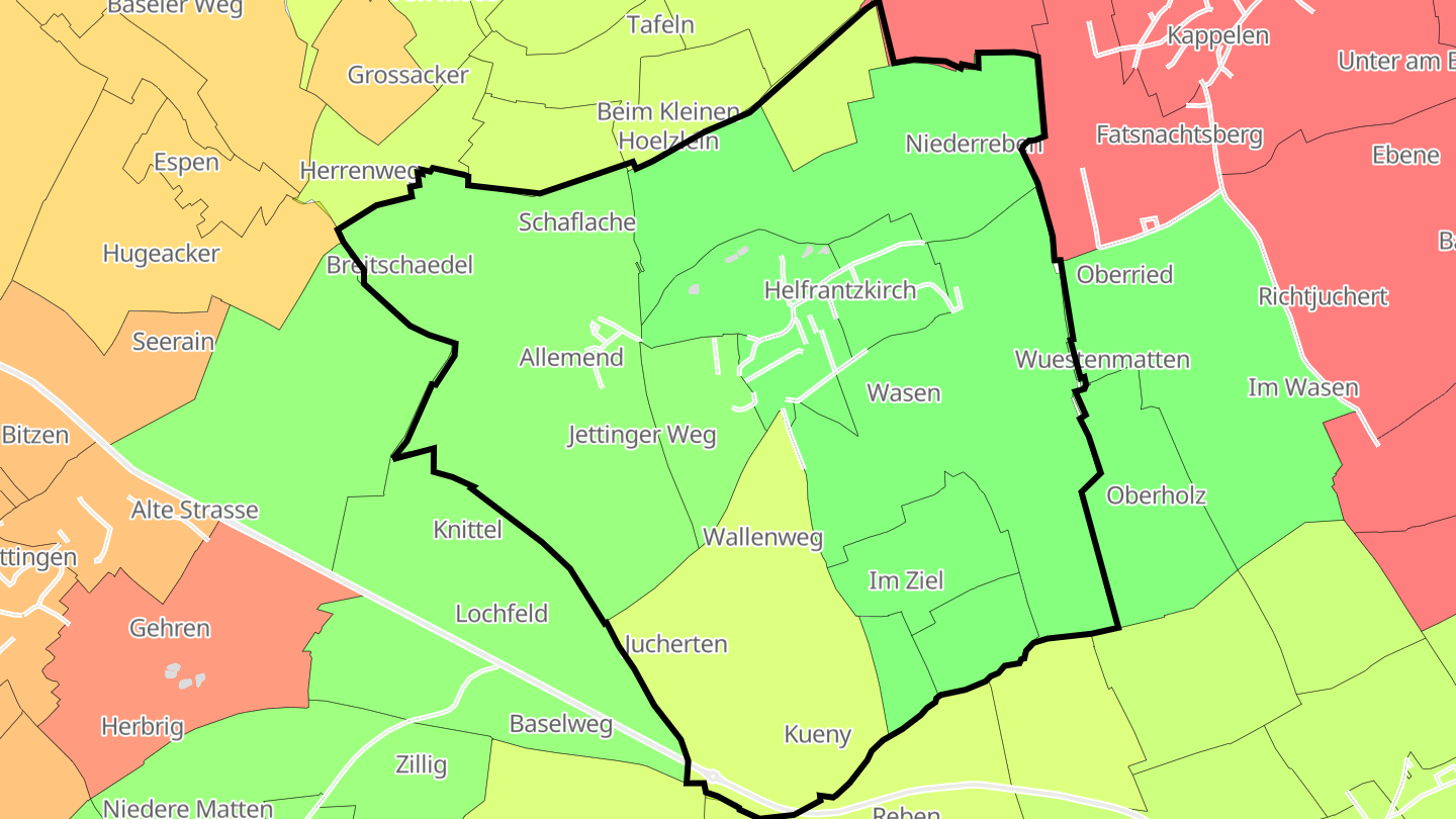 Carte des prix de l'immobilier Helfrantzkirch