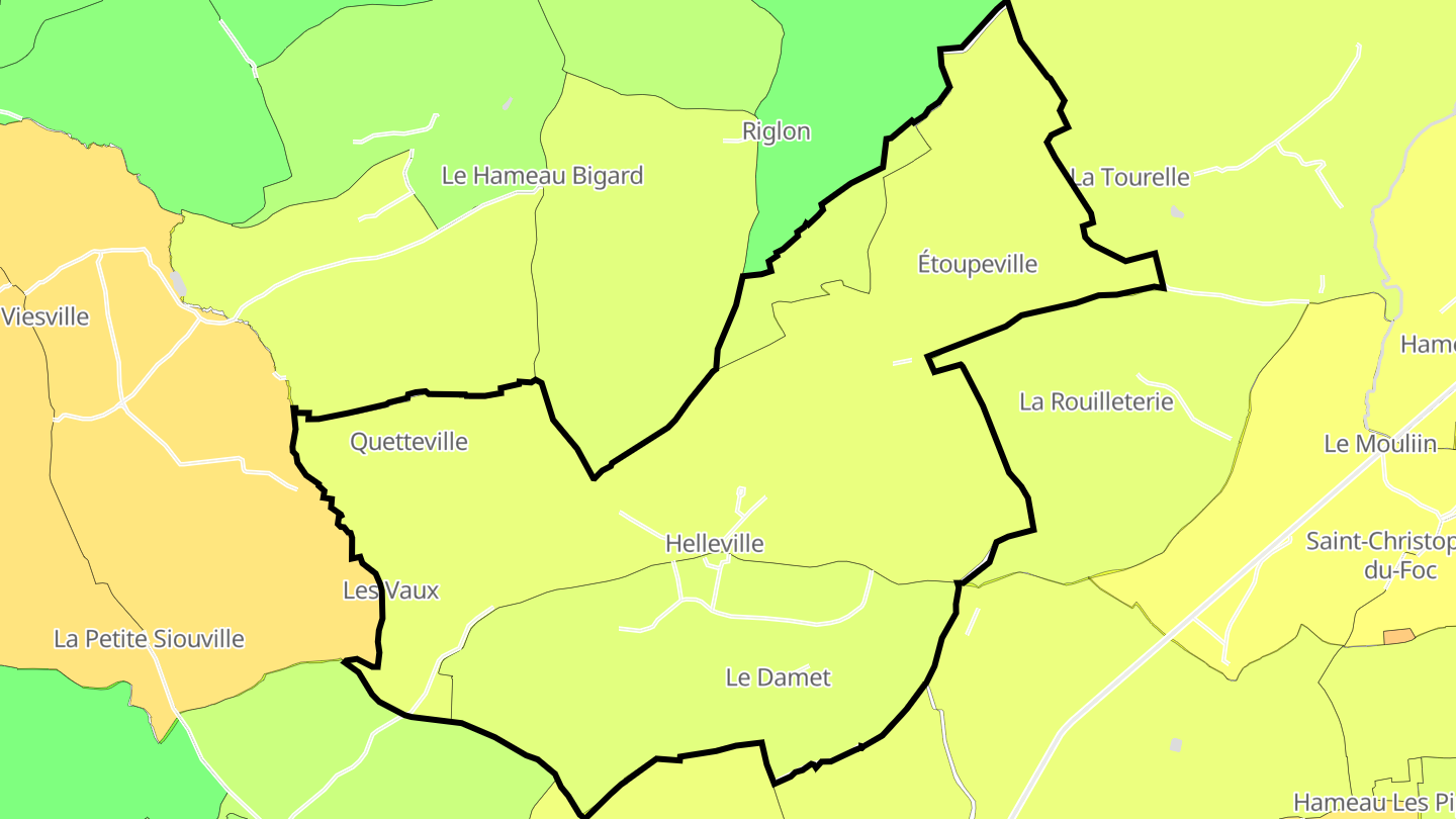 Carte des prix de l'immobilier Helleville