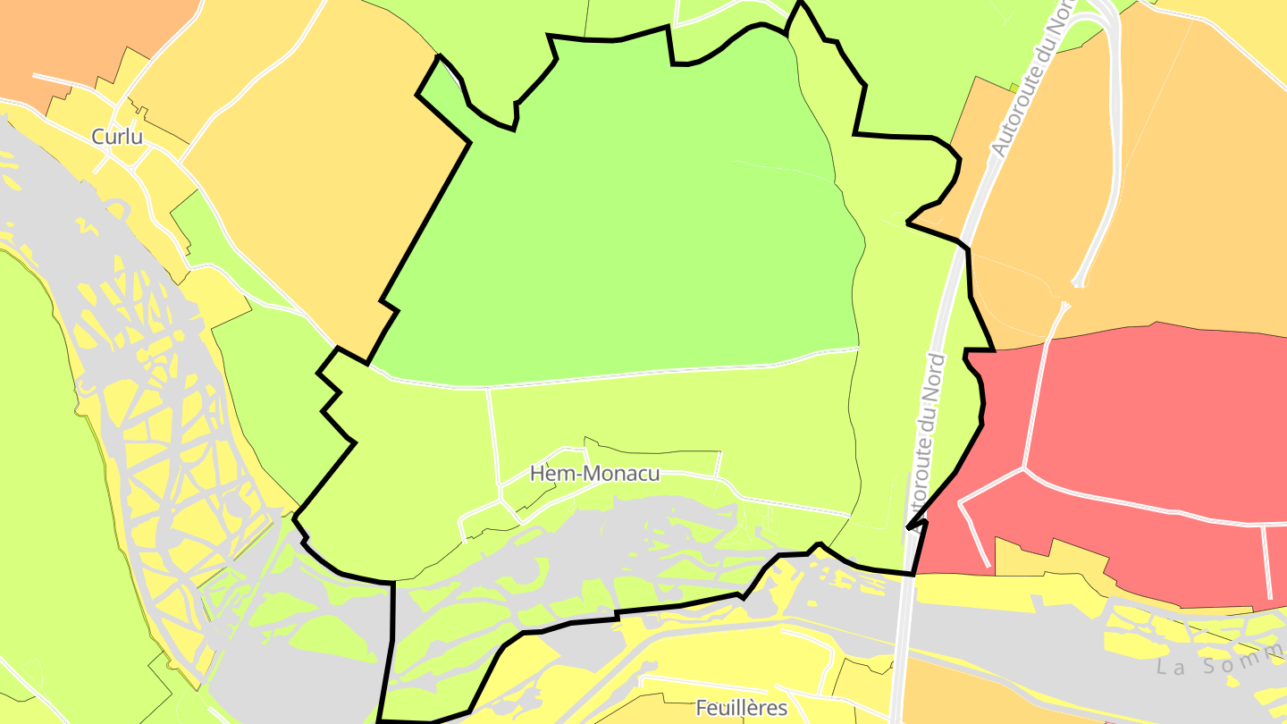 Carte des prix de l'immobilier Hem-Monacu