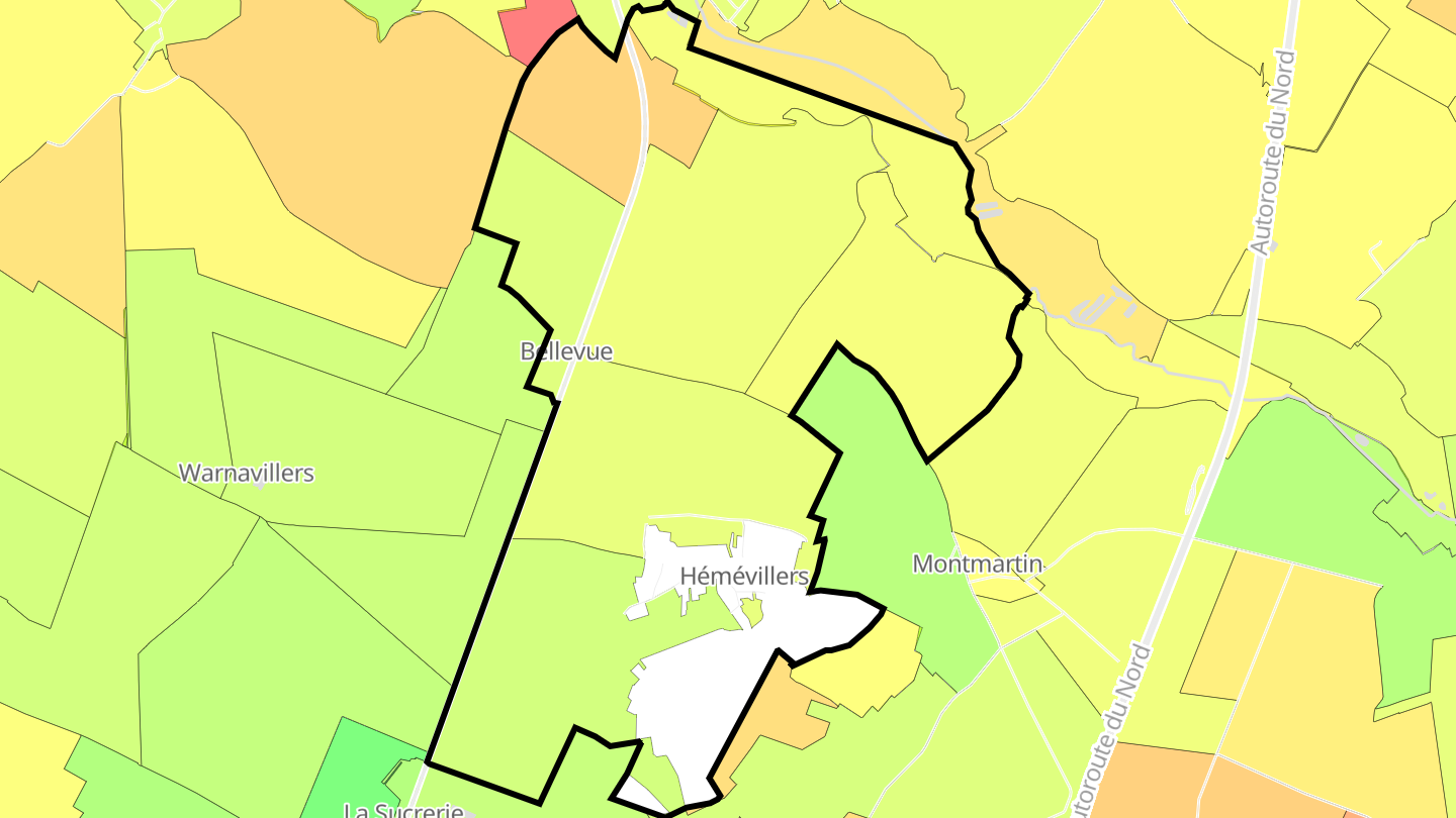 Carte des prix de l'immobilier Hémévillers