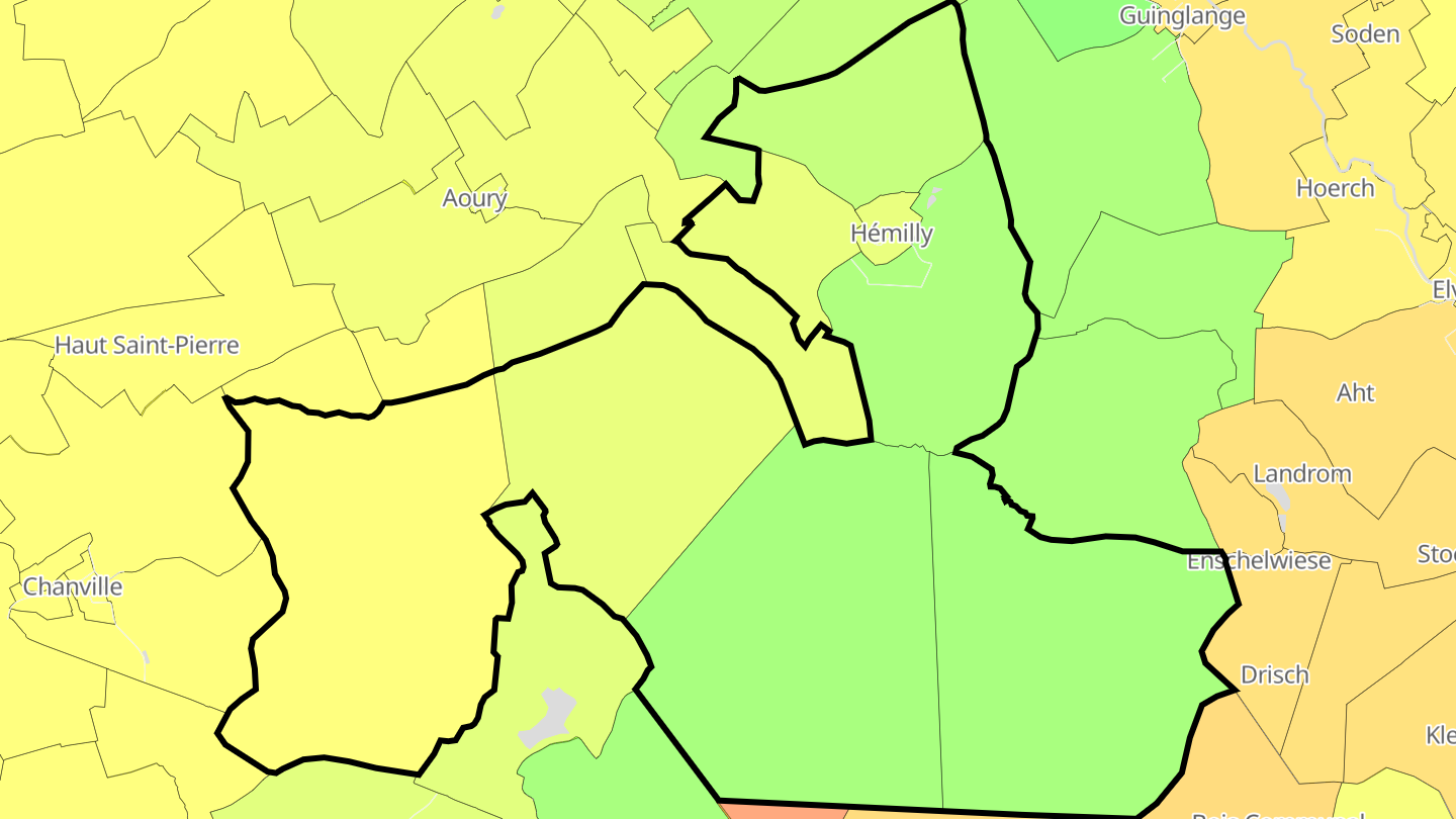 Carte des prix de l'immobilier Hémilly