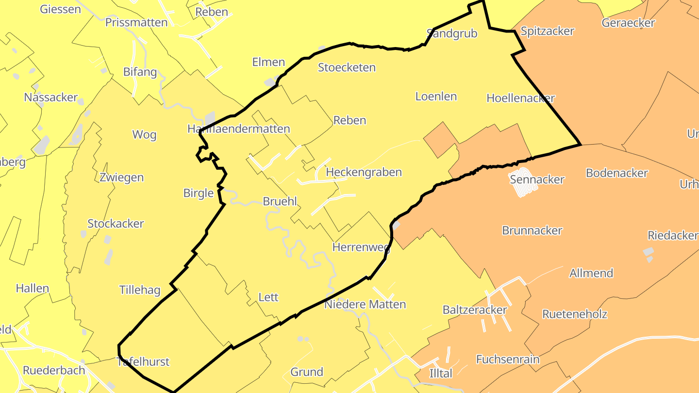 Carte des prix de l'immobilier Henflingen