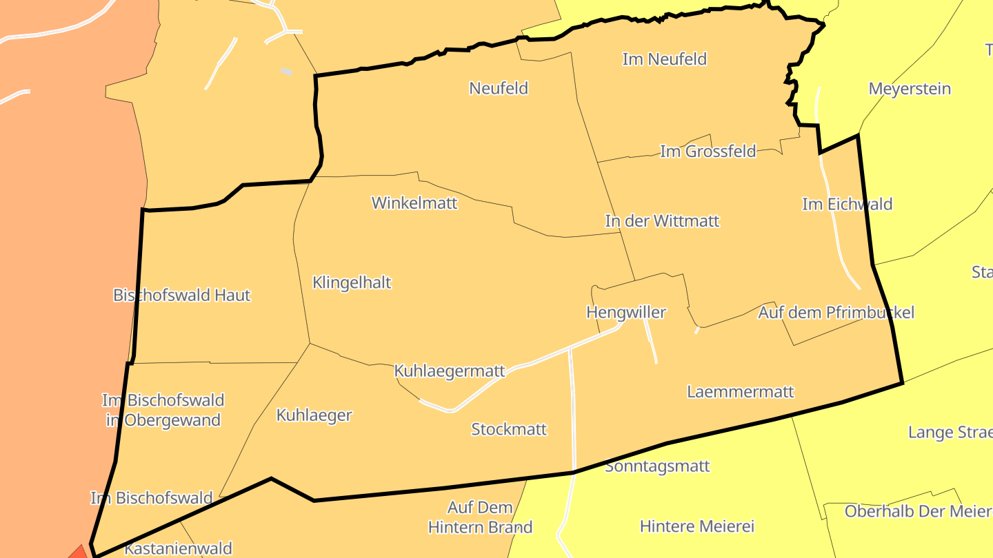 Carte des prix de l'immobilier Hengwiller