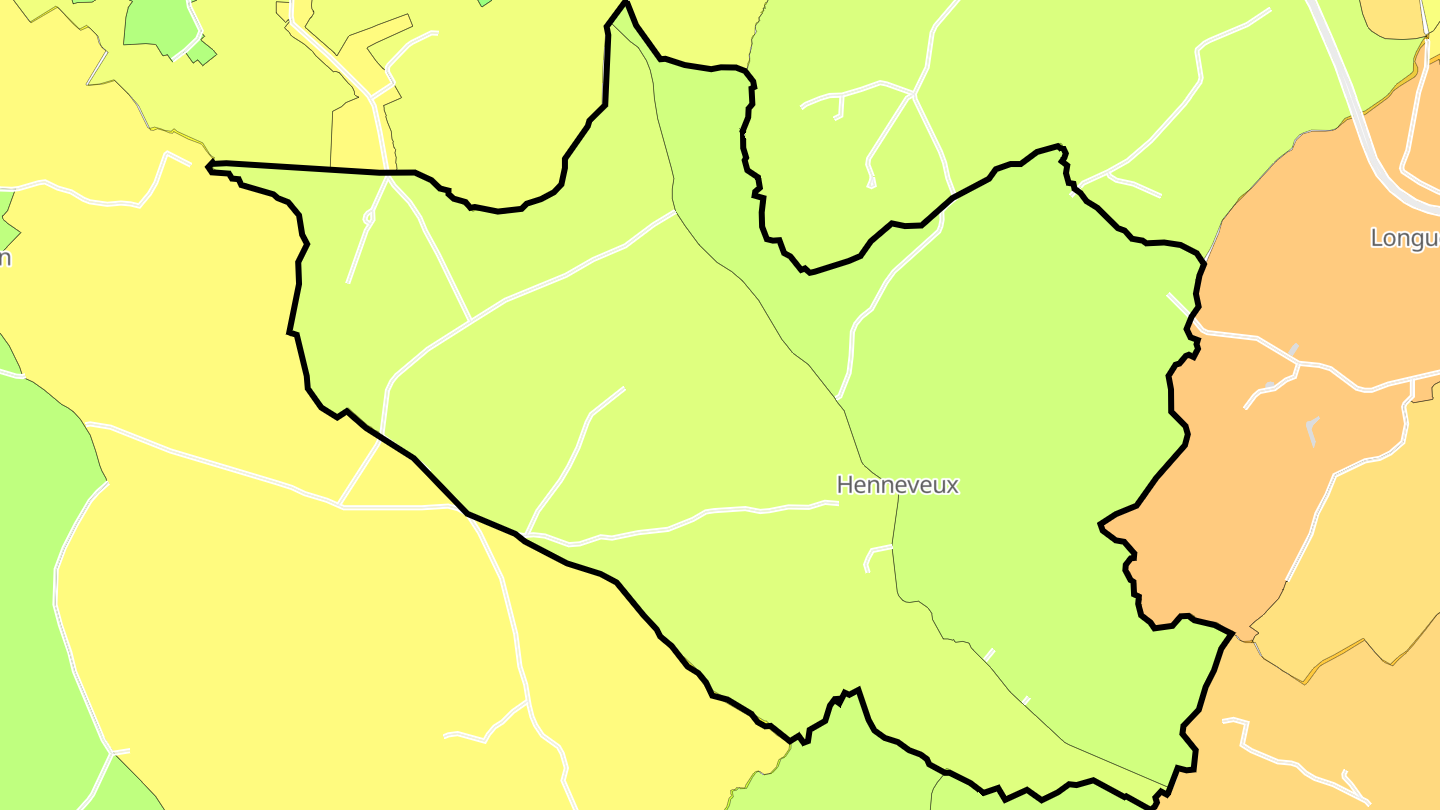 Carte des prix de l'immobilier Henneveux