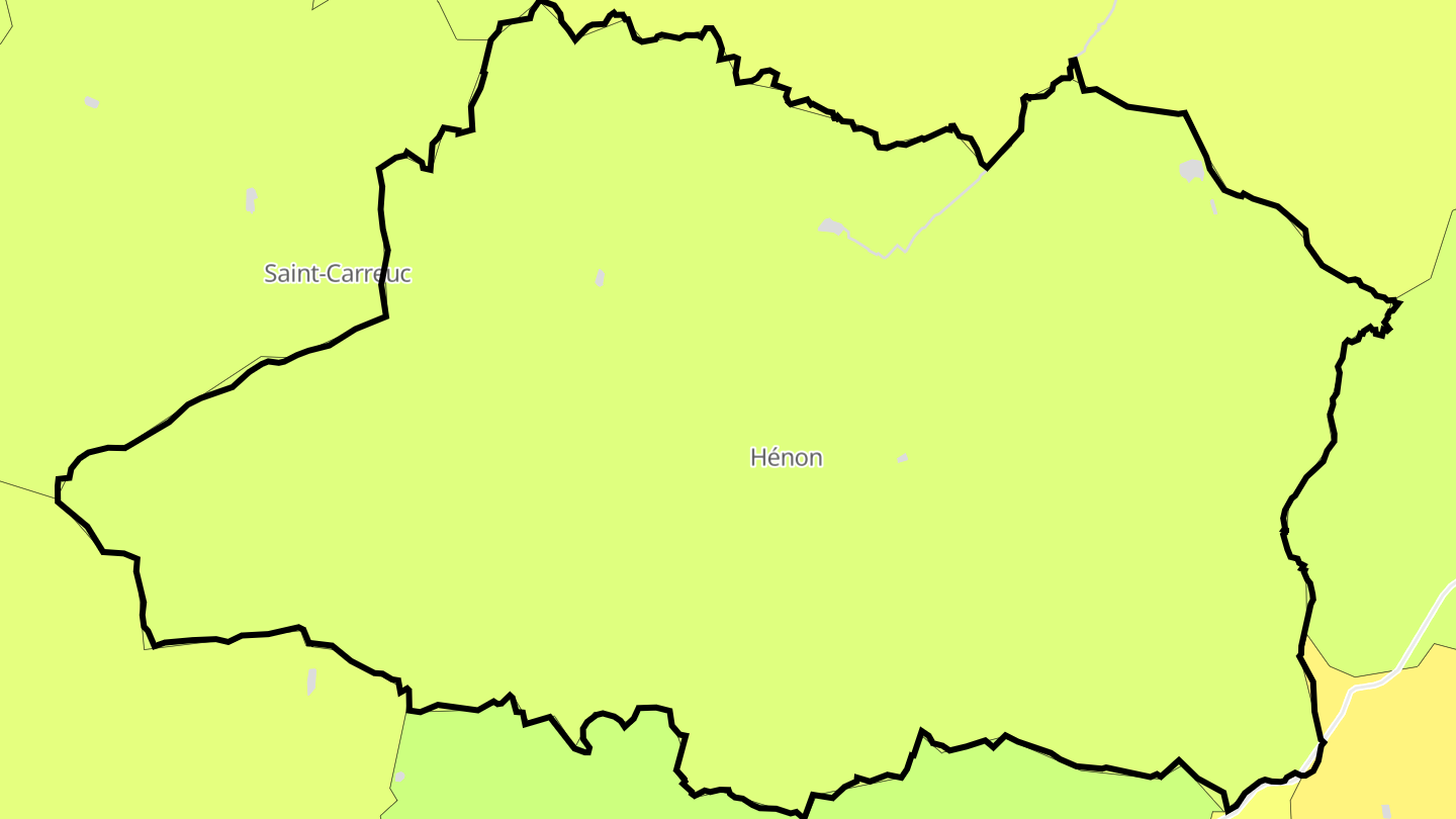 Carte des prix de l'immobilier Hénon
