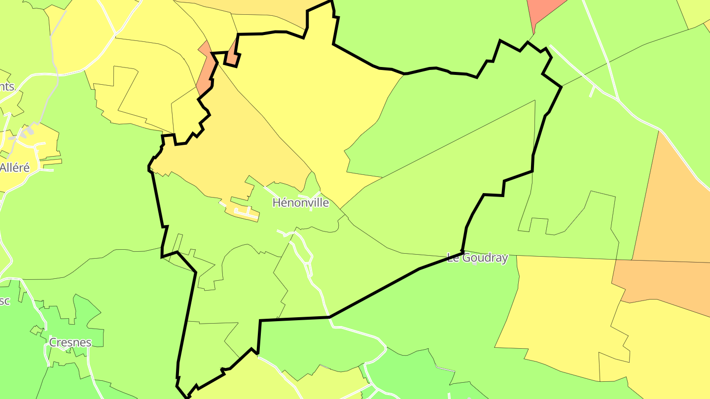 Carte des prix de l'immobilier Hénonville
