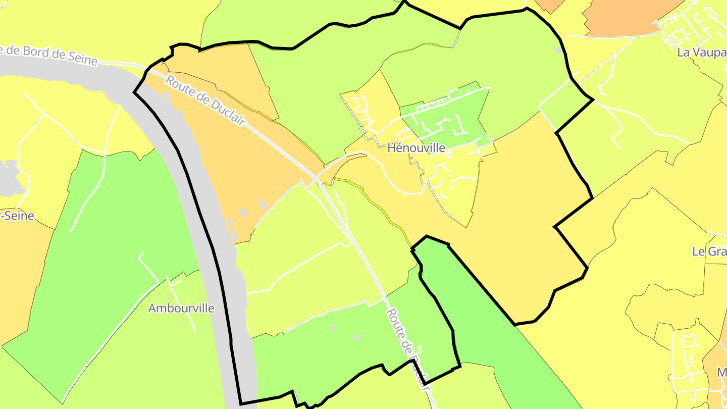 Carte des prix de l'immobilier Hénouville