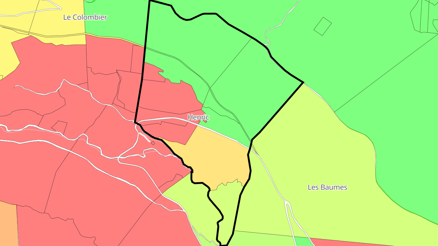 Carte des prix de l'immobilier Henric